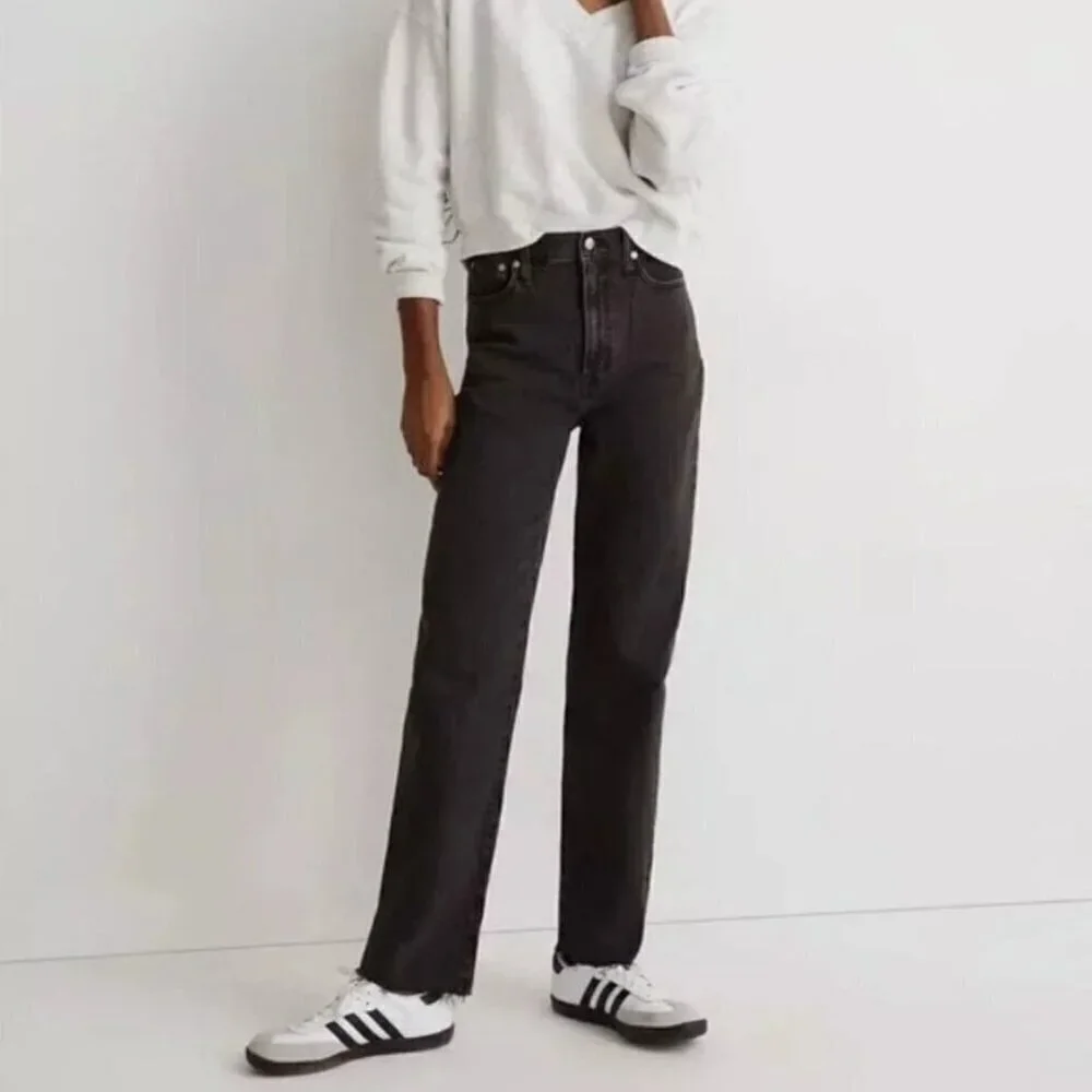 Madewell The Tall Perfect Vintage Straight Jean in Lunar Wash Size 24 Tall - Picture 2 of 11